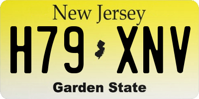 NJ license plate H79XNV