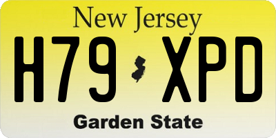 NJ license plate H79XPD