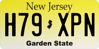 NJ license plate H79XPN