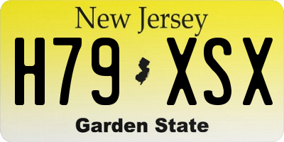 NJ license plate H79XSX