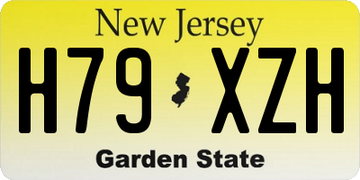 NJ license plate H79XZH