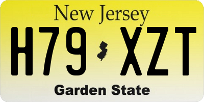 NJ license plate H79XZT