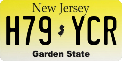 NJ license plate H79YCR
