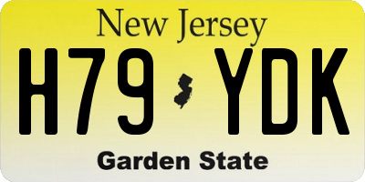 NJ license plate H79YDK