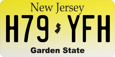 NJ license plate H79YFH