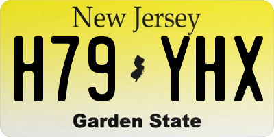 NJ license plate H79YHX