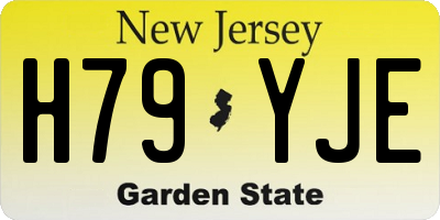 NJ license plate H79YJE