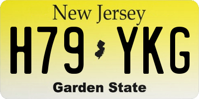 NJ license plate H79YKG