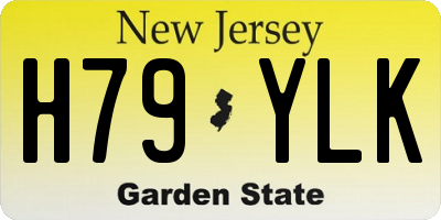NJ license plate H79YLK