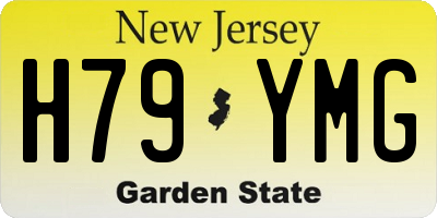 NJ license plate H79YMG