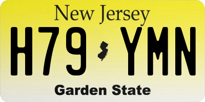 NJ license plate H79YMN