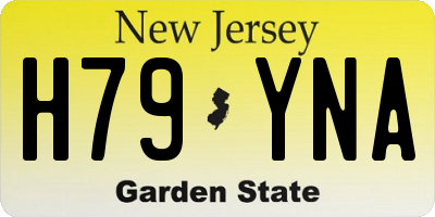 NJ license plate H79YNA