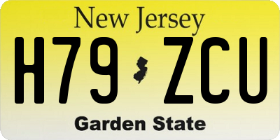 NJ license plate H79ZCU