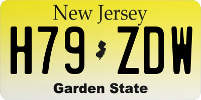 NJ license plate H79ZDW