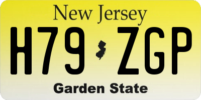 NJ license plate H79ZGP