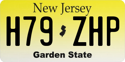 NJ license plate H79ZHP