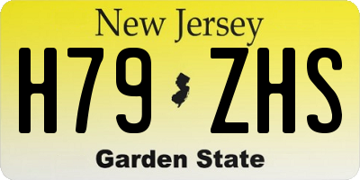 NJ license plate H79ZHS