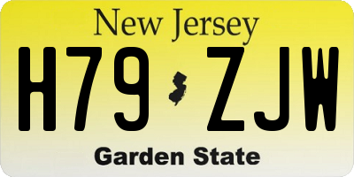 NJ license plate H79ZJW