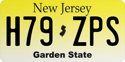 NJ license plate H79ZPS