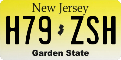NJ license plate H79ZSH