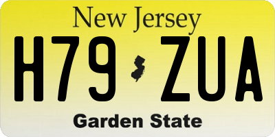 NJ license plate H79ZUA