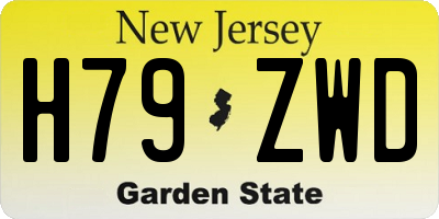 NJ license plate H79ZWD