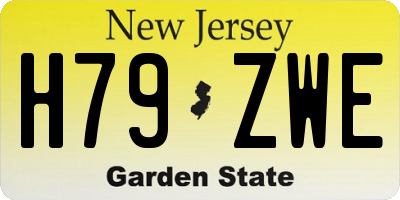 NJ license plate H79ZWE