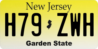 NJ license plate H79ZWH