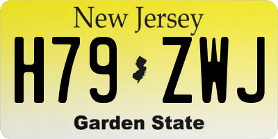 NJ license plate H79ZWJ