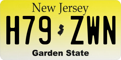 NJ license plate H79ZWN