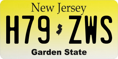 NJ license plate H79ZWS