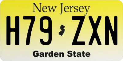 NJ license plate H79ZXN