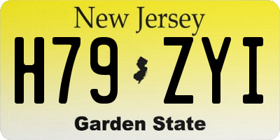 NJ license plate H79ZYI