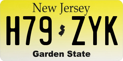 NJ license plate H79ZYK