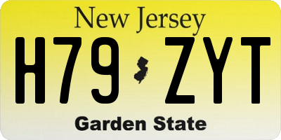 NJ license plate H79ZYT
