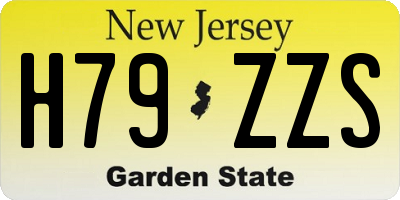 NJ license plate H79ZZS