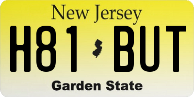 NJ license plate H81BUT