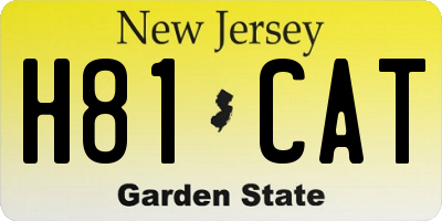 NJ license plate H81CAT