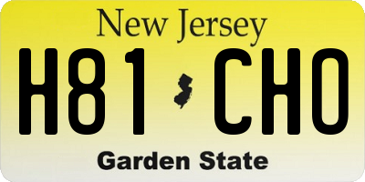 NJ license plate H81CHO