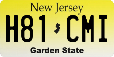 NJ license plate H81CMI