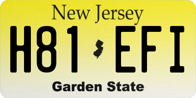 NJ license plate H81EFI