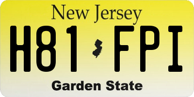 NJ license plate H81FPI