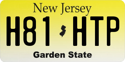 NJ license plate H81HTP