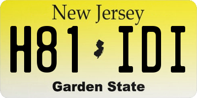NJ license plate H81IDI
