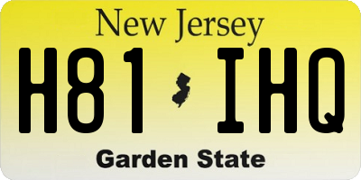 NJ license plate H81IHQ