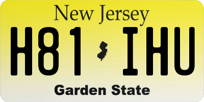 NJ license plate H81IHU