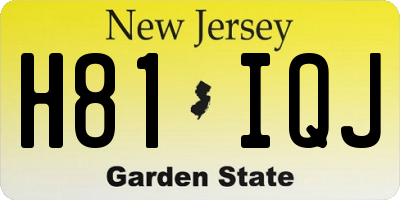 NJ license plate H81IQJ