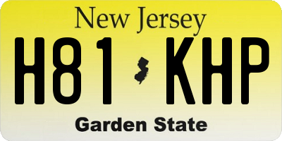 NJ license plate H81KHP