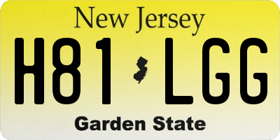 NJ license plate H81LGG