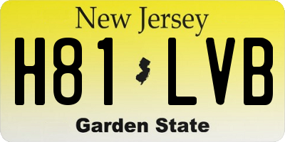 NJ license plate H81LVB